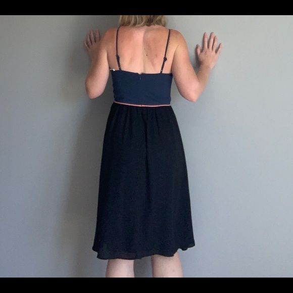 Fun party dress, blue/pink accent Pixley brand - Picture 2 of 6